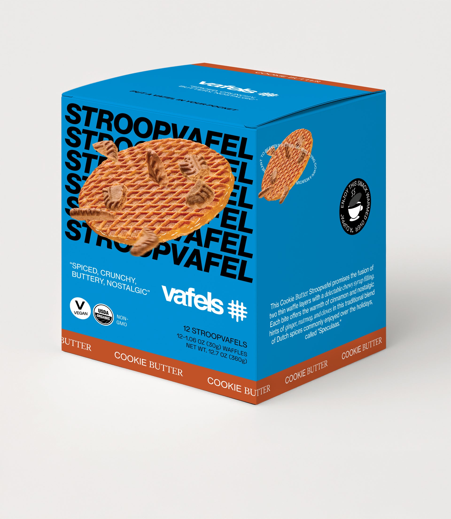 Cookie Butter (Speculoos) Stroopvafels - Box of 12 - New Blue Packaging!!