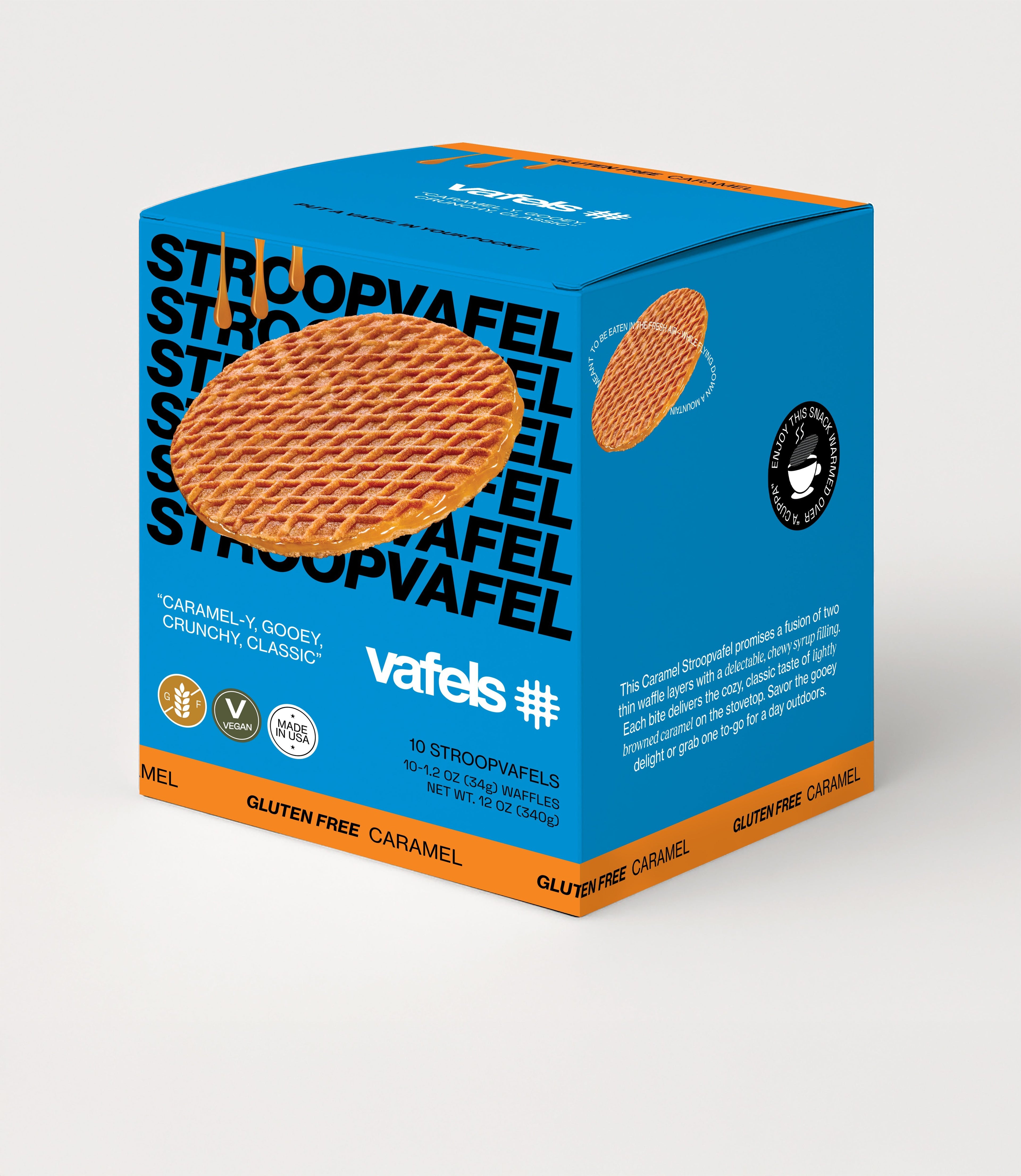Gluten - Free Caramel Stroopvafels - Box of 10 - Vafels